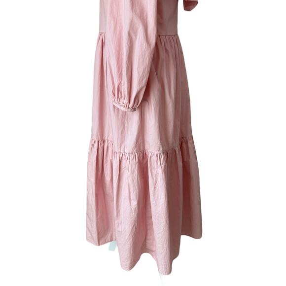 ENGLISH FACTORY Pink Tiered Dress Size Medium Midi - Picture 10 of 16